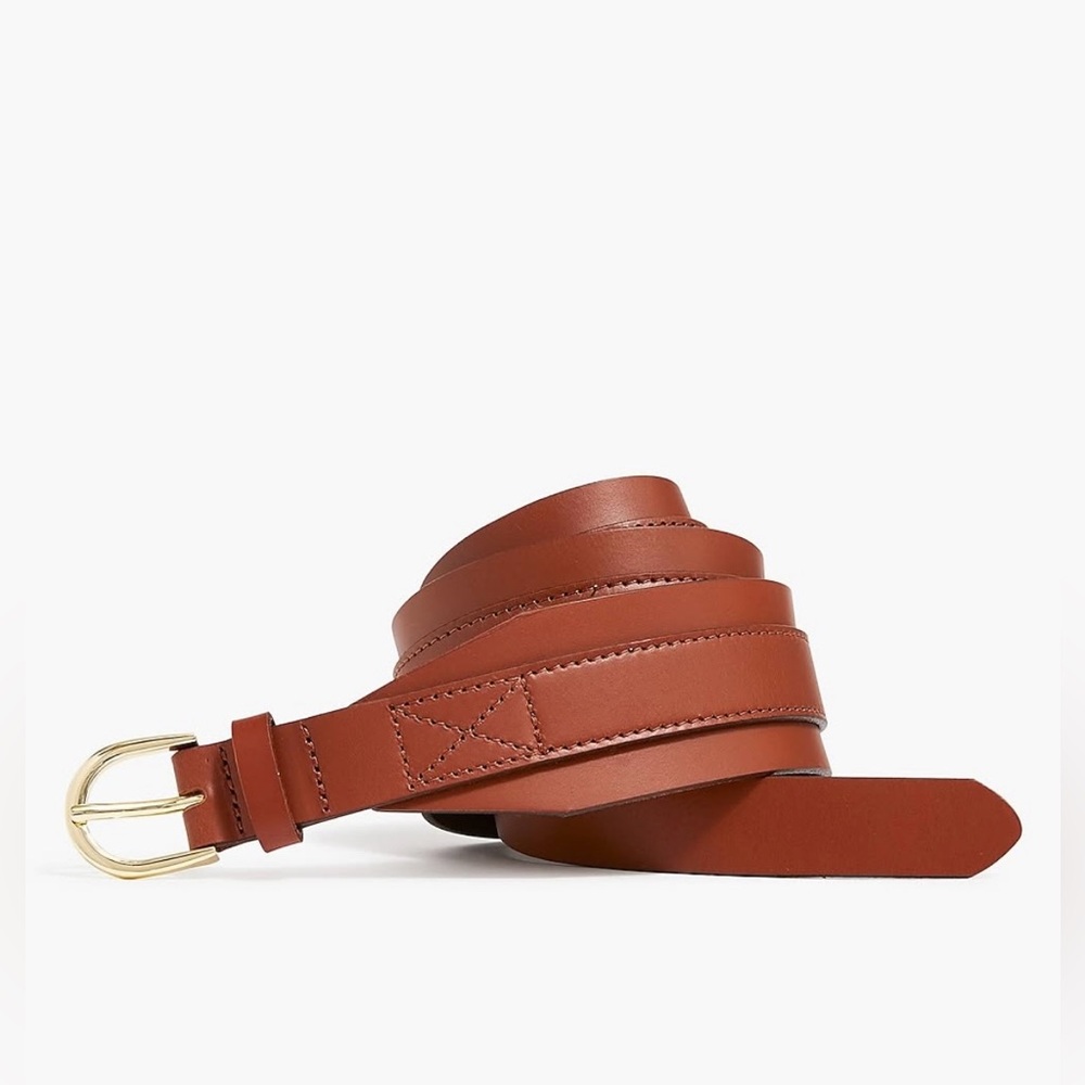 J. Crew Factory Leather Waist Belt, Camel, Sz M/L or XL Please see measurements - Picture 3 of 16